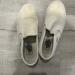 Vans Men's White Slip-On Shoes